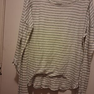 Lovestitch White and Black Striped Top